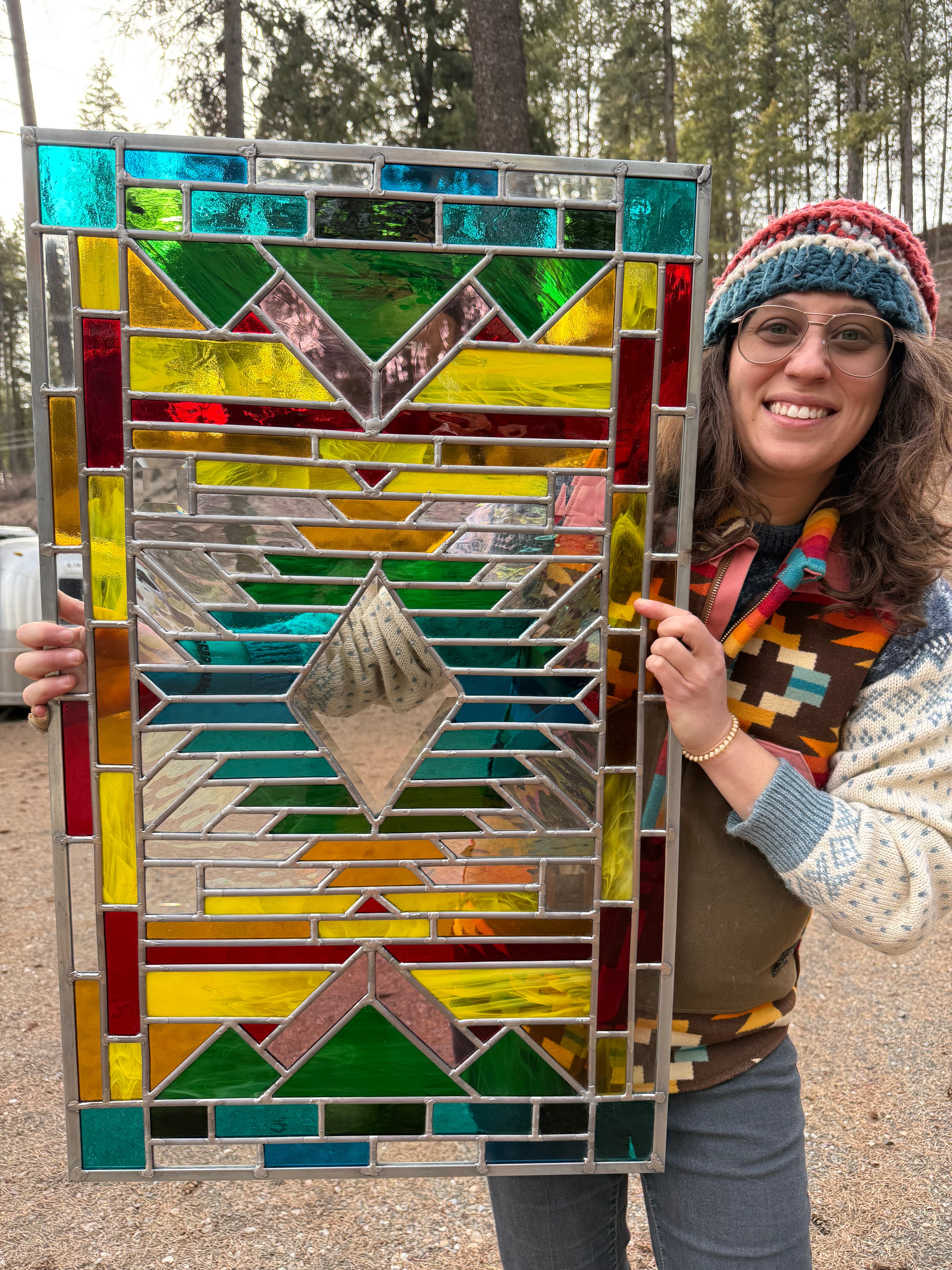 Pacific Northwest Stained Glass Window