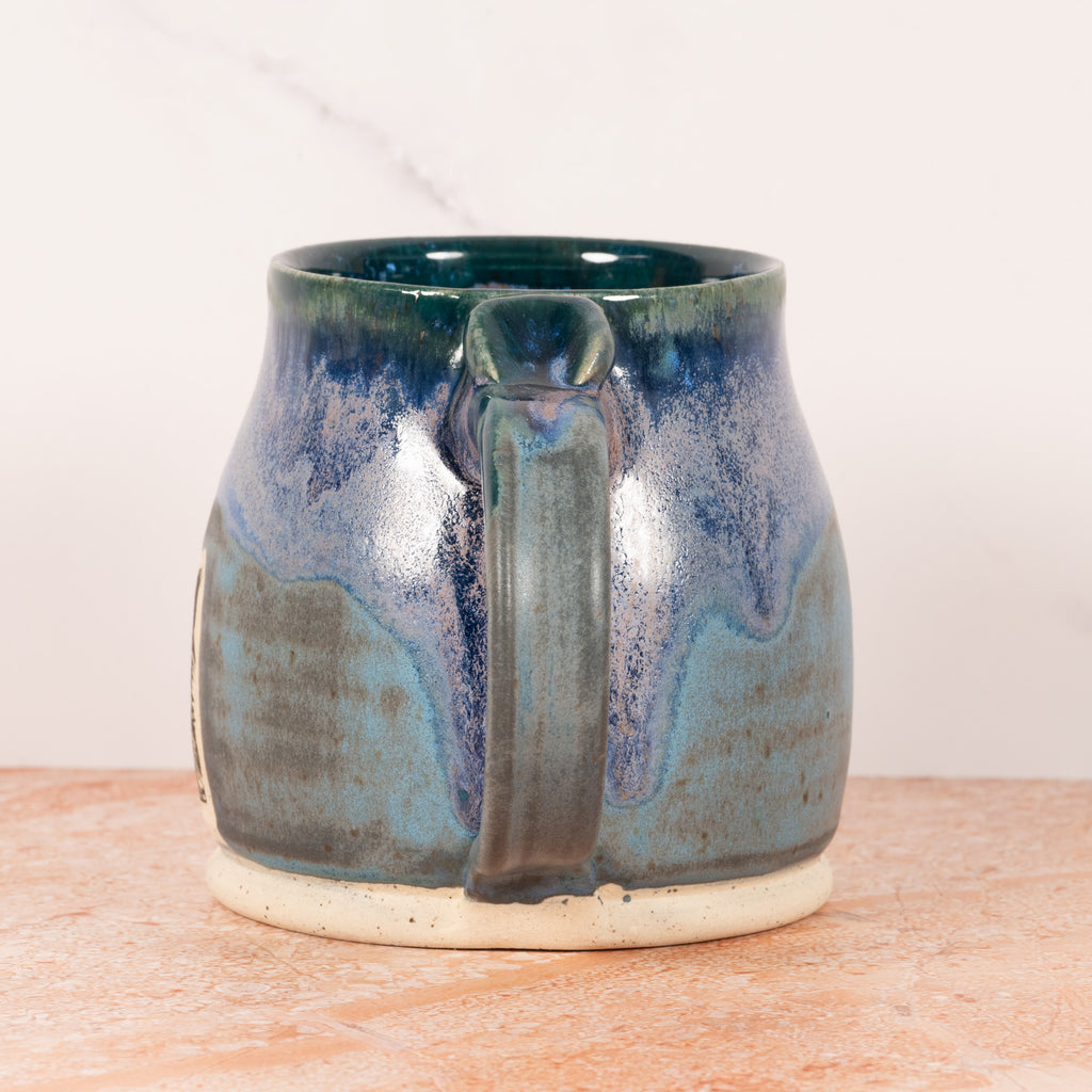 Handmade Ceramic Mug with Persian Cat