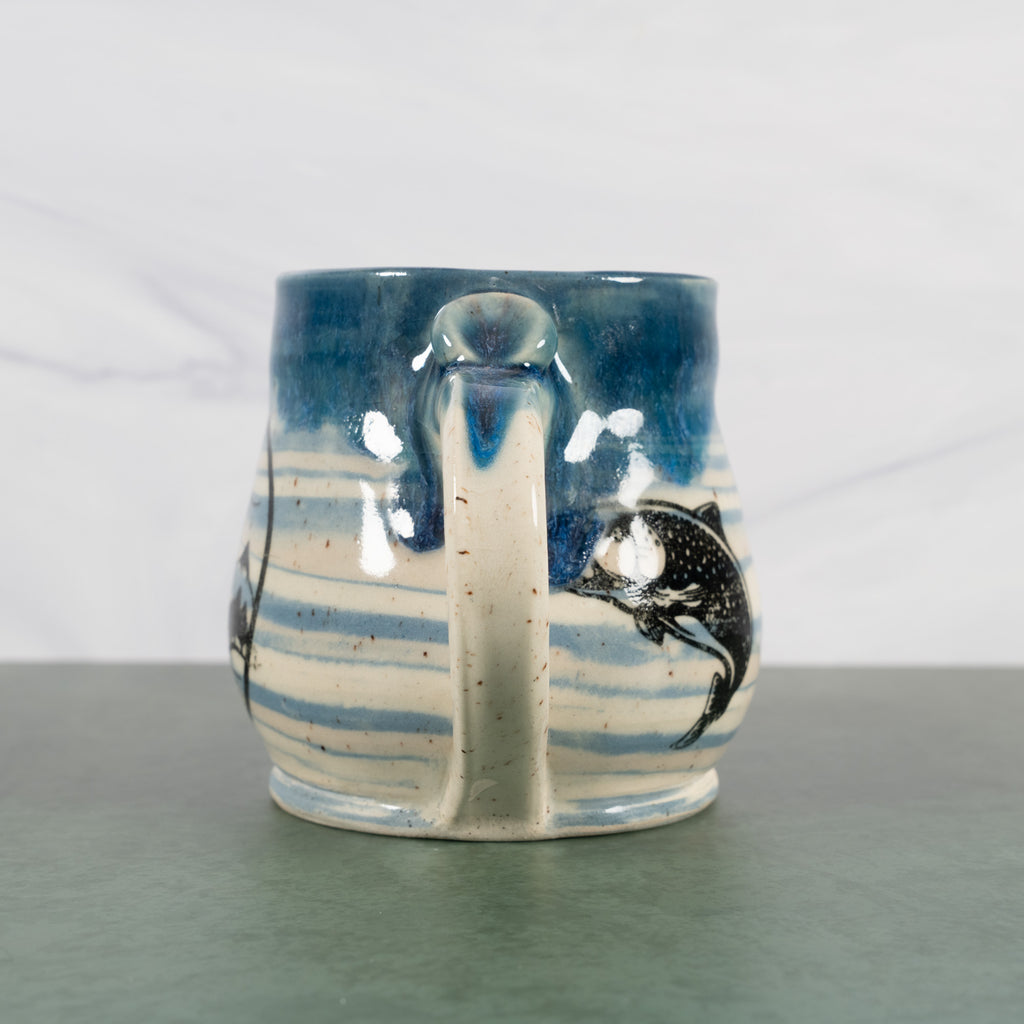 Marbled Blue Fly Fishing mug