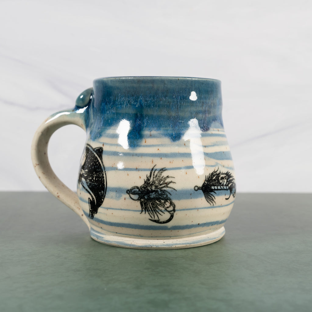 Marbled Blue Fly Fishing mug