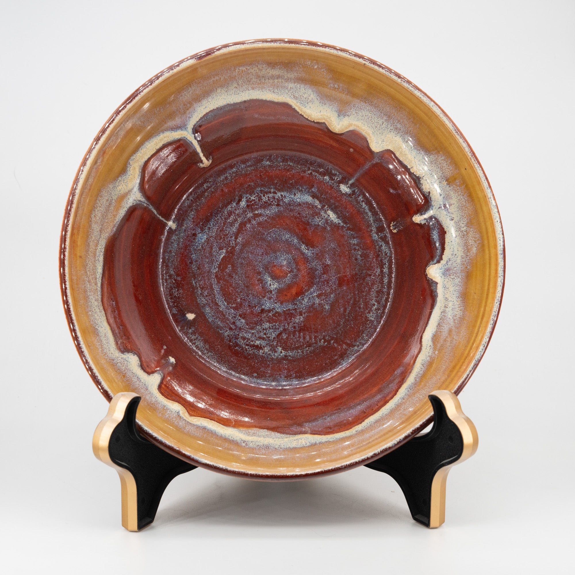 Medium Size Red/Gold Serving Bowl