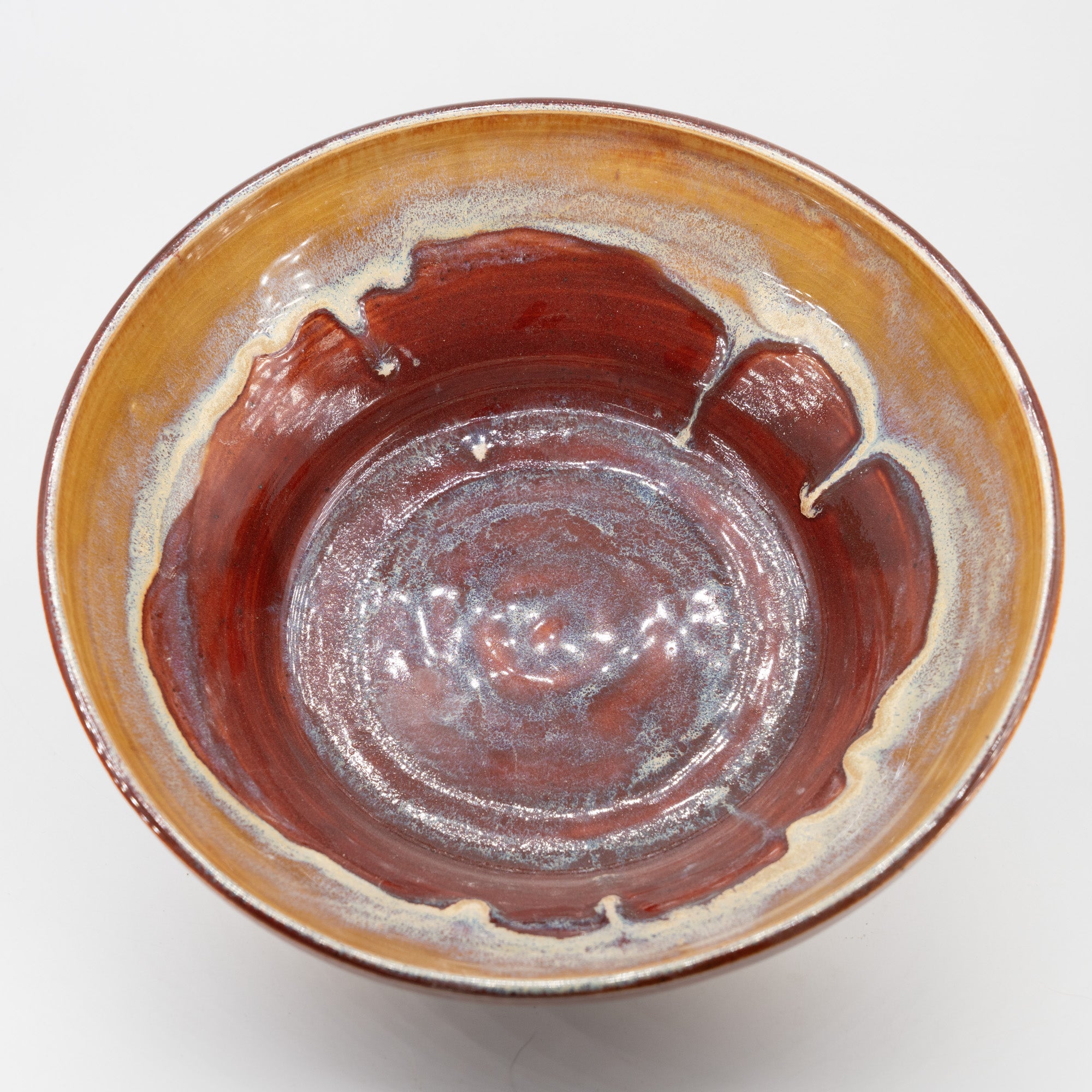 Medium Size Red/Gold Serving Bowl