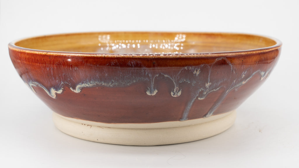 Medium Size Red/Gold Serving Bowl