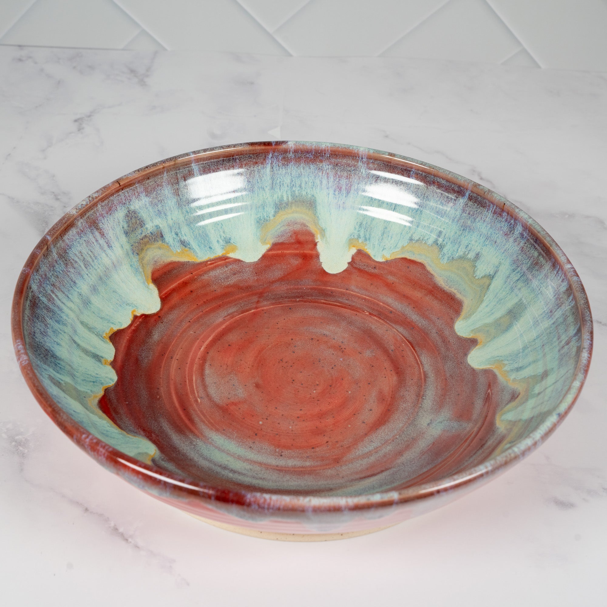 Coral Sand Beach Ceramic Serving Bowl, Medium