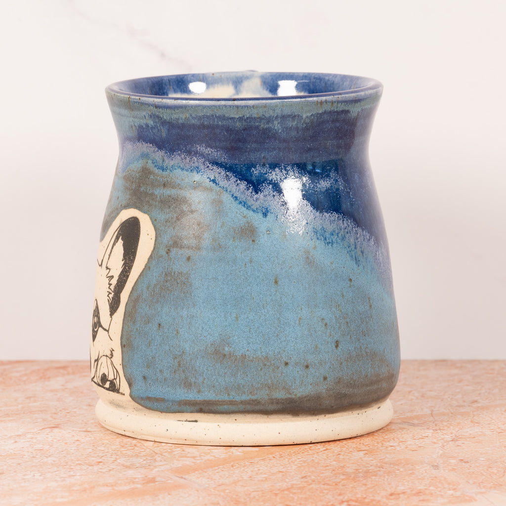 Handmade Ceramic Mug with Corgi