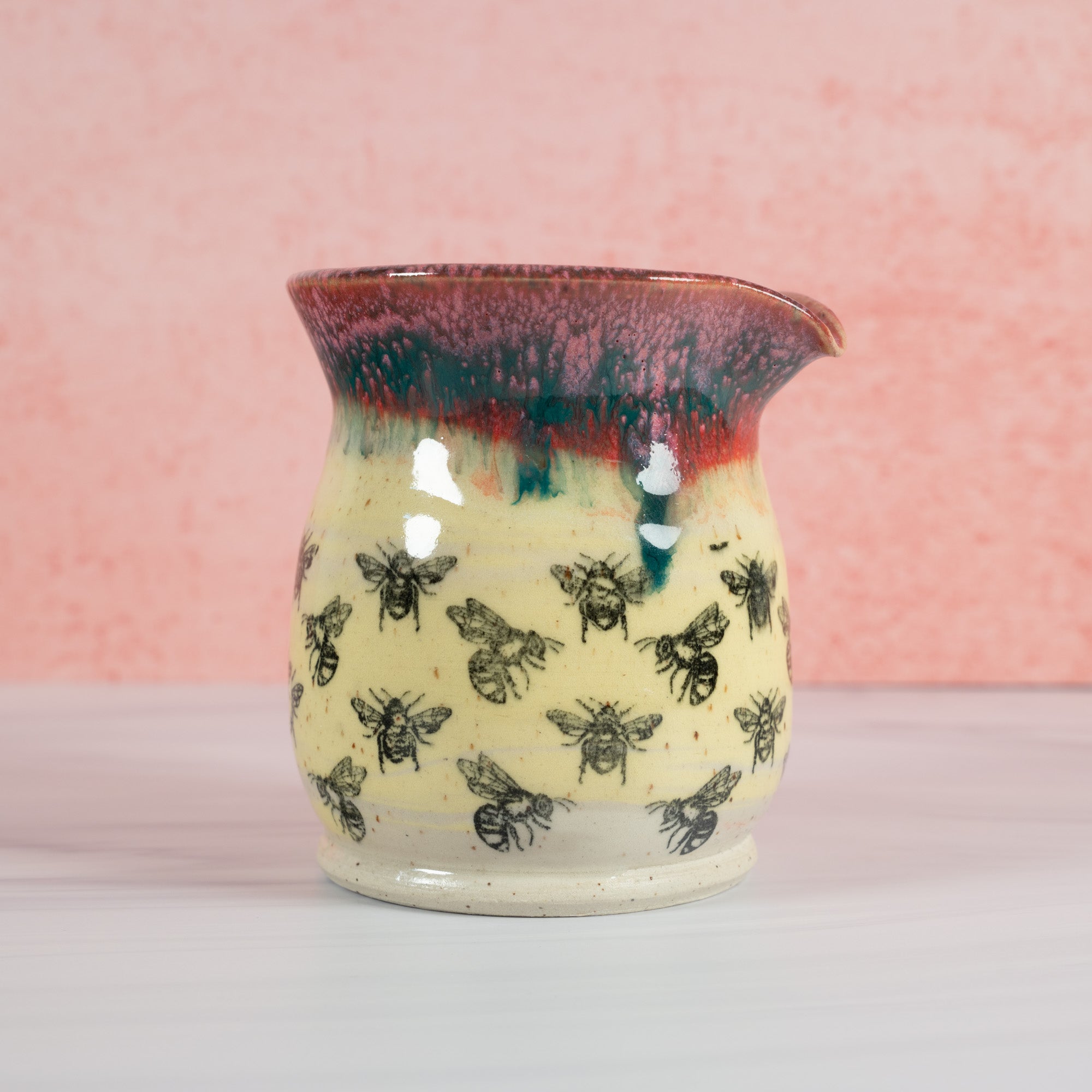 Handmade Bee Creamer Pot