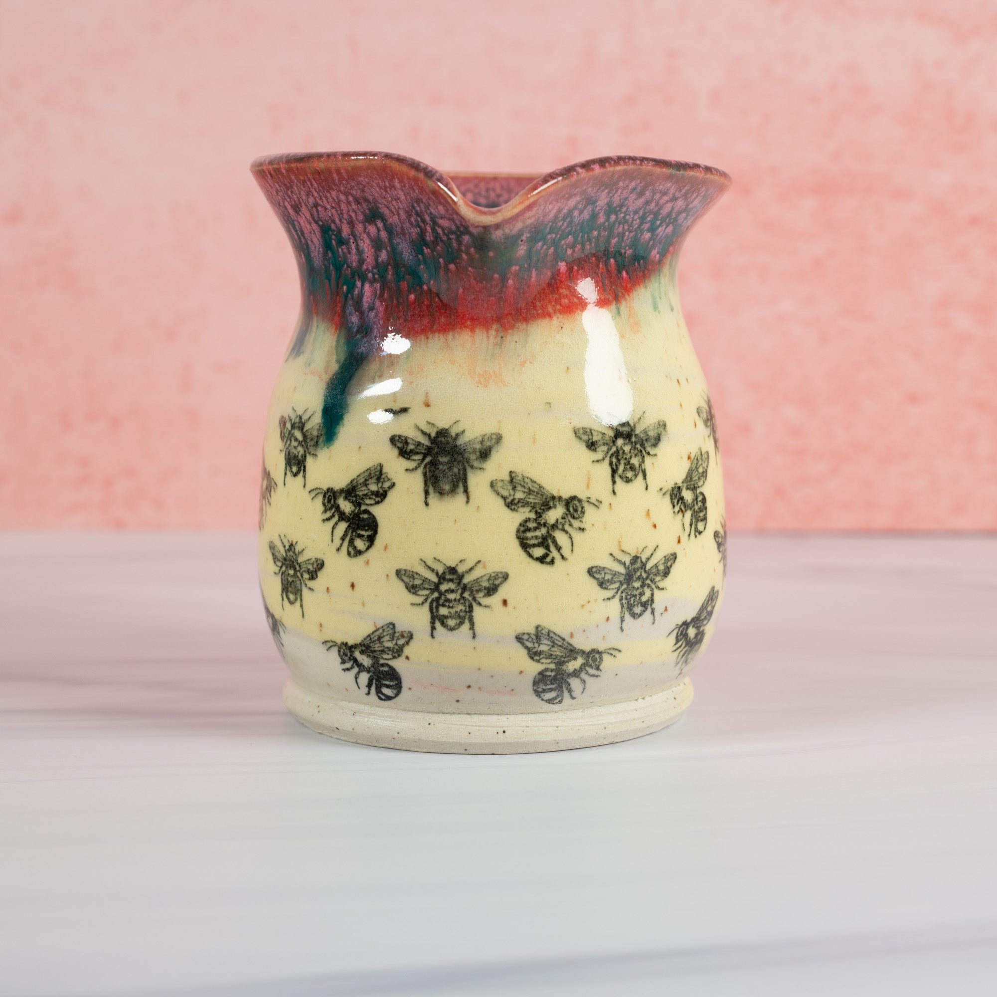 Handmade Bee Creamer Pot