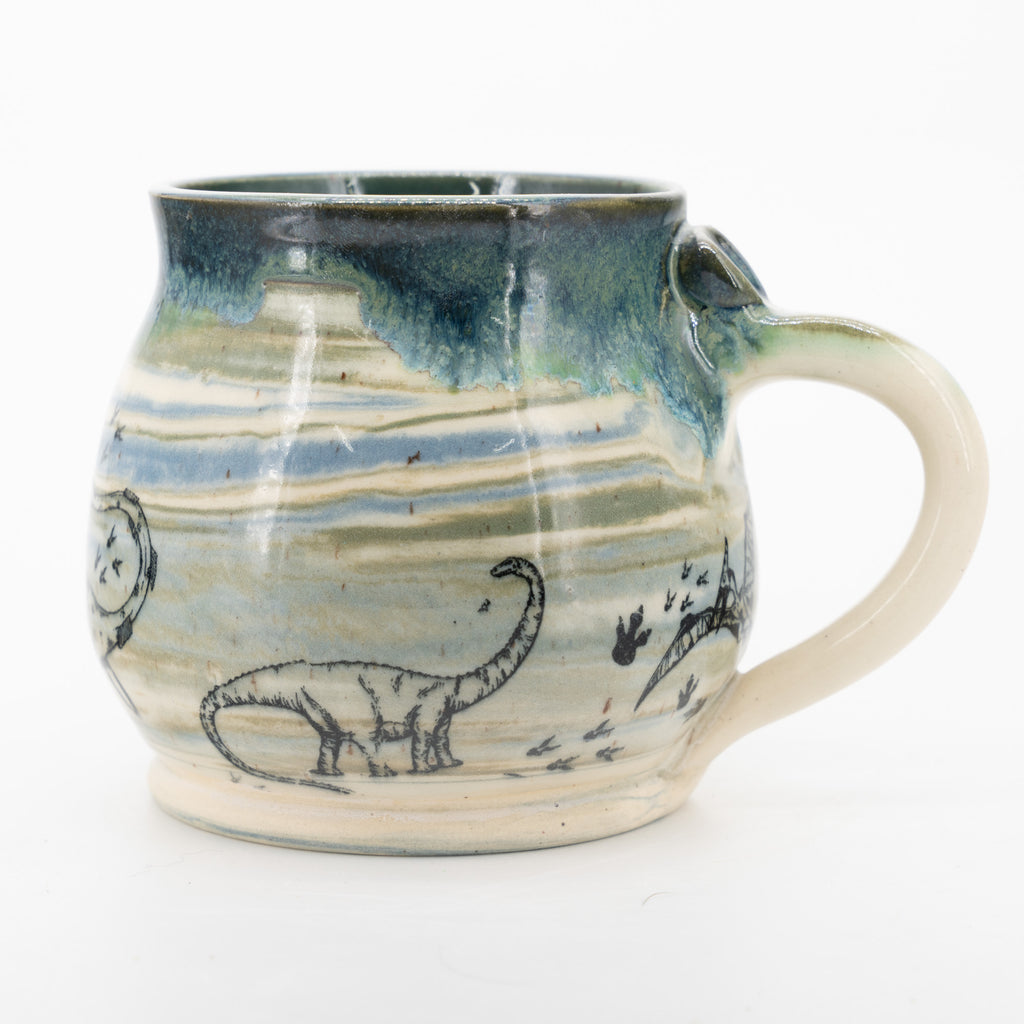 Marbled Earth Dinosaur Mug