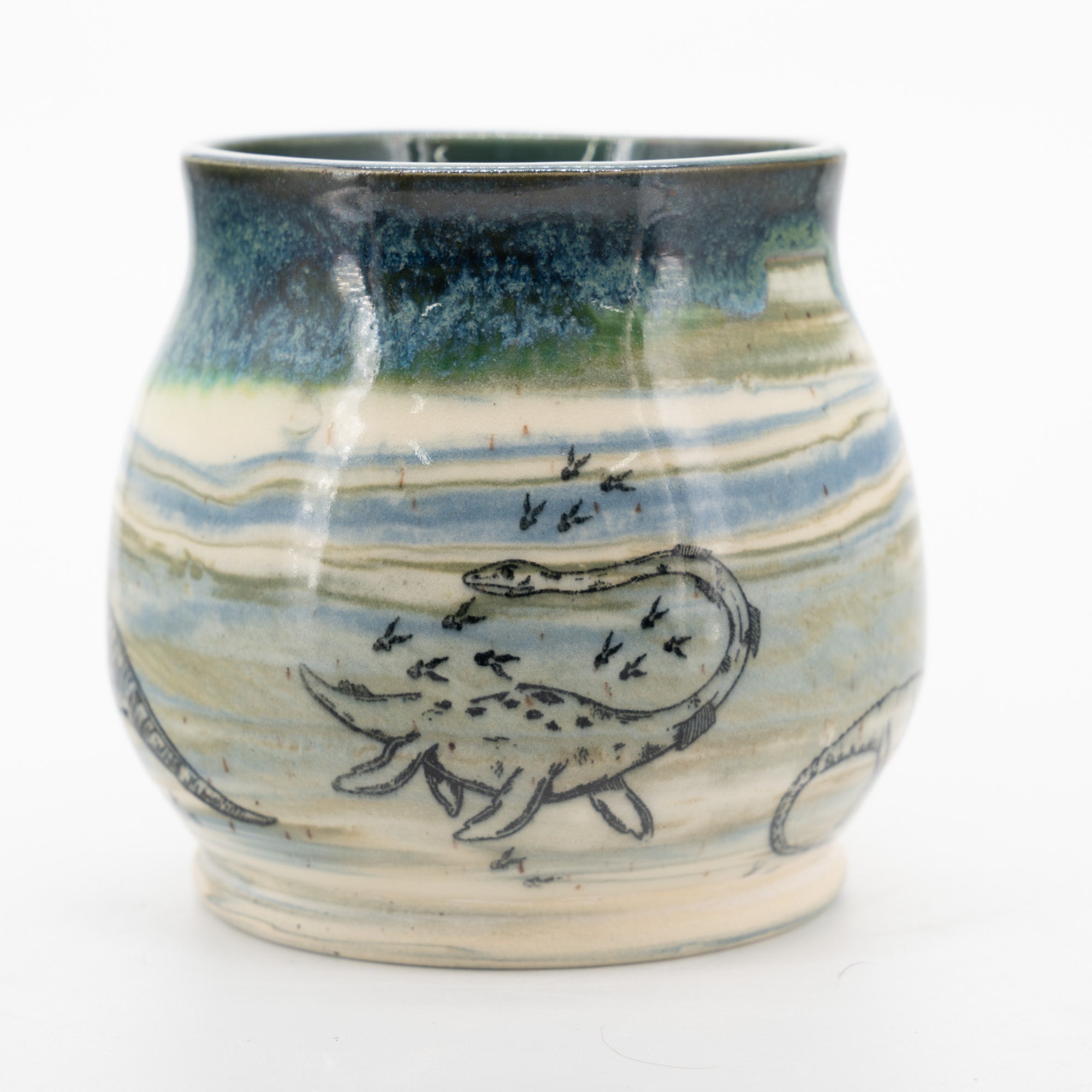 Marbled Earth Dinosaur Mug