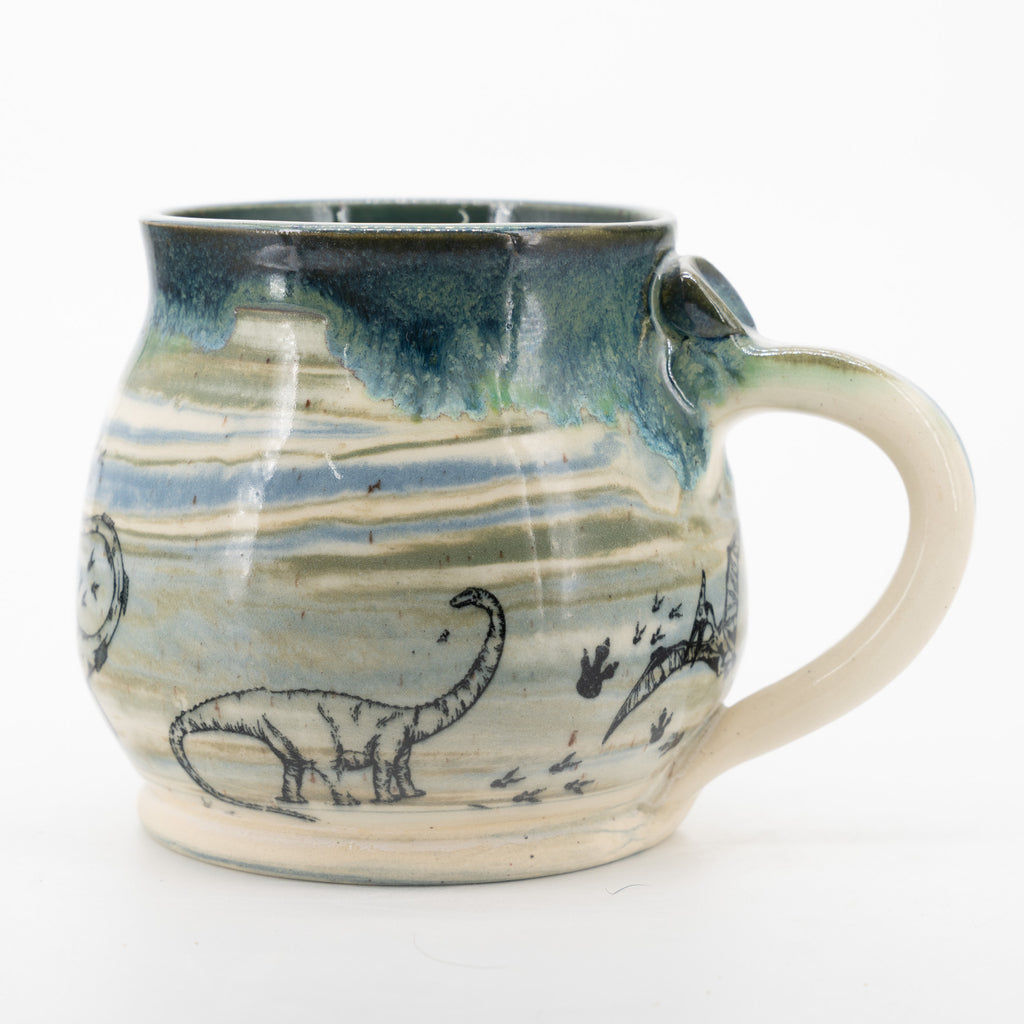 Marbled Earth Dinosaur Mug