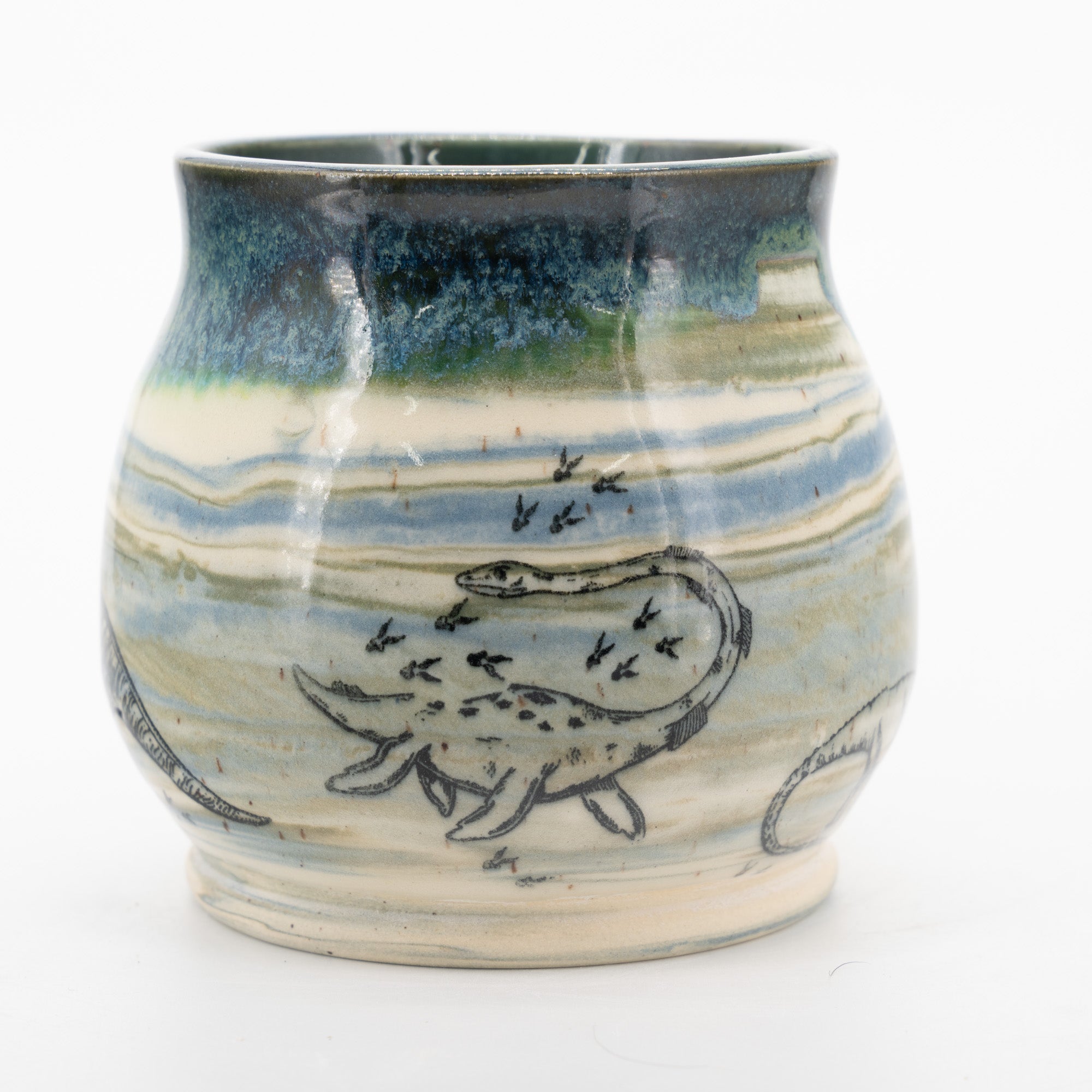 Marbled Earth Dinosaur Mug