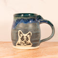 Handmade Ceramic Mug with Blue Heeler