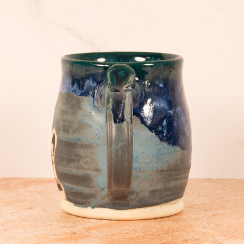 Handmade Ceramic Mug with Blue Heeler
