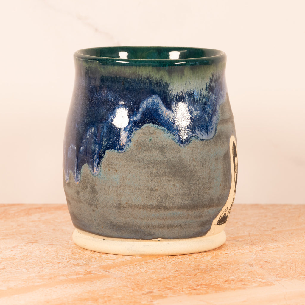 Handmade Ceramic Mug with Blue Heeler