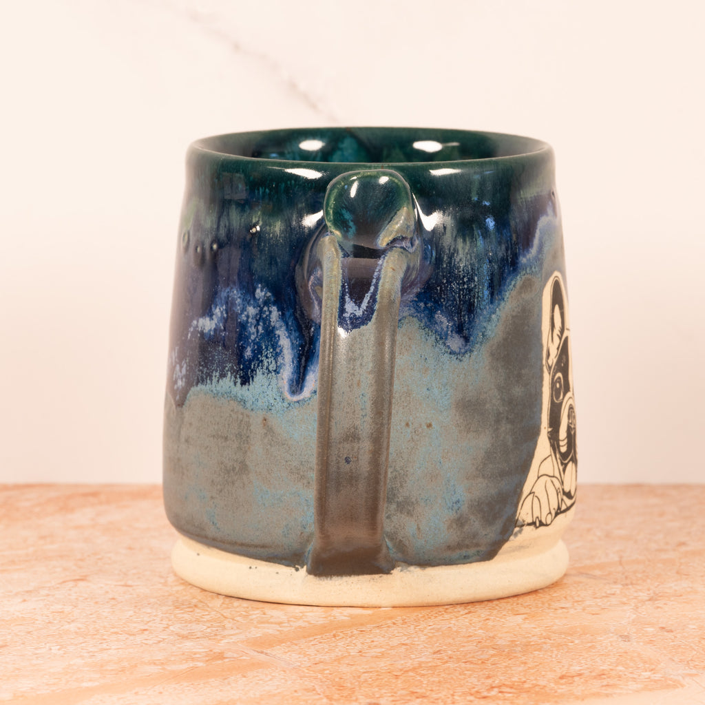 Handmade Ceramic Mug with French Bull Dog