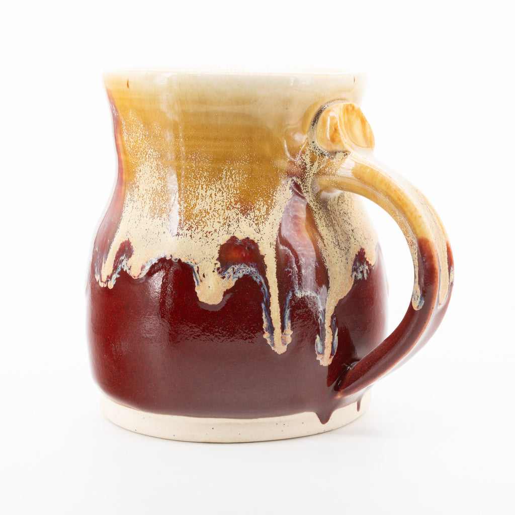 Handmade XL Red/Gold Coffee Mug