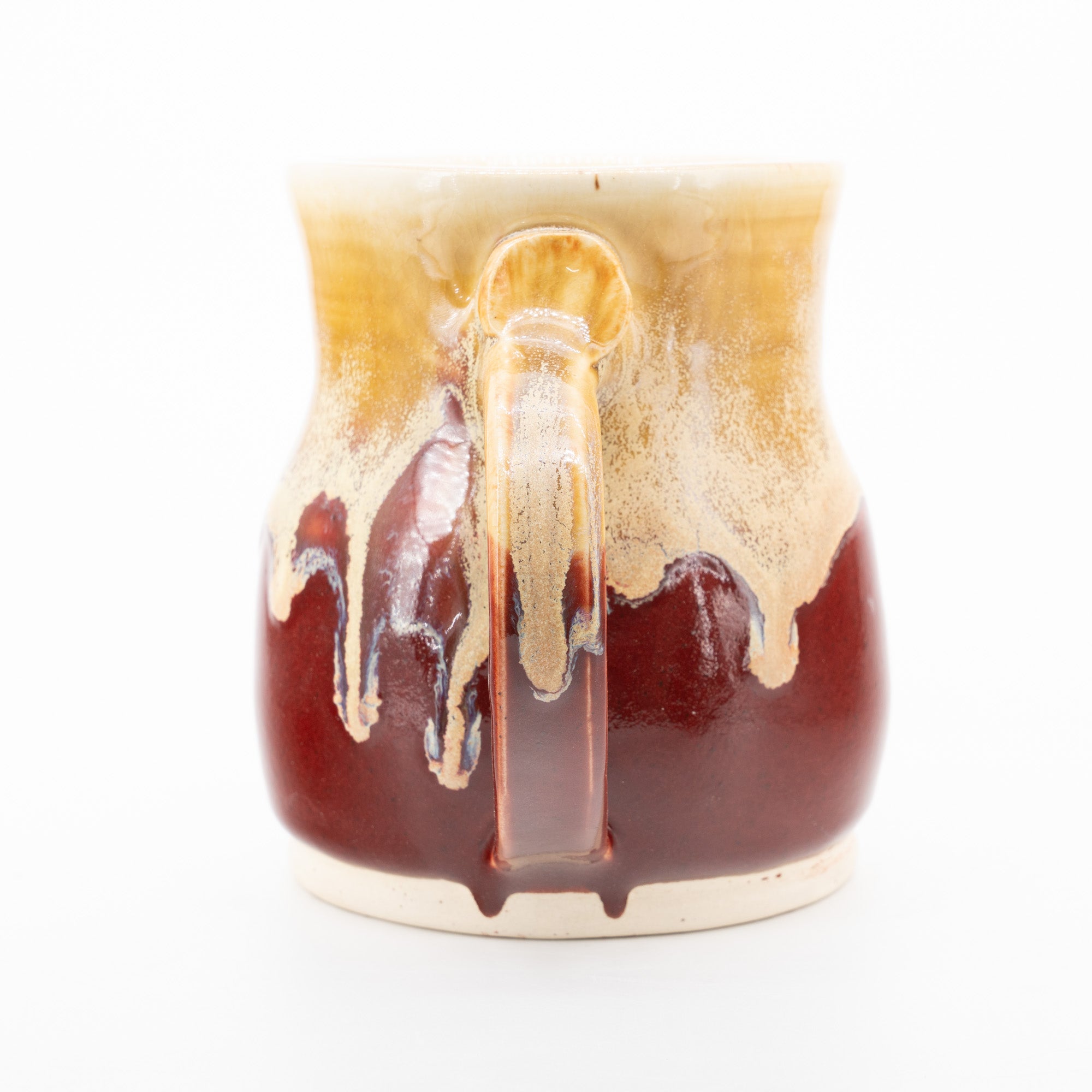Handmade XL Red/Gold Coffee Mug