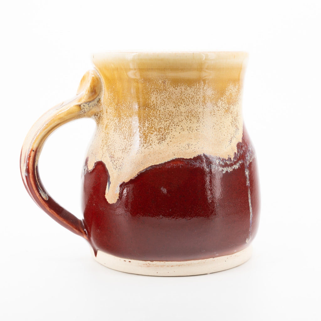 Handmade XL Red/Gold Coffee Mug