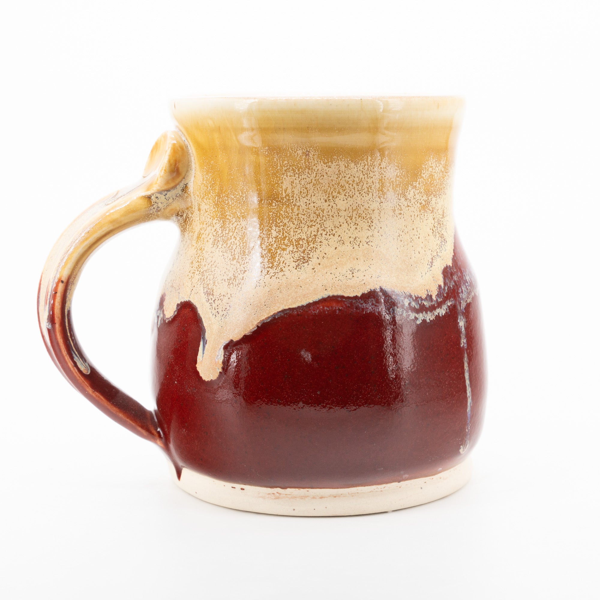 Handmade XL Red/Gold Coffee Mug