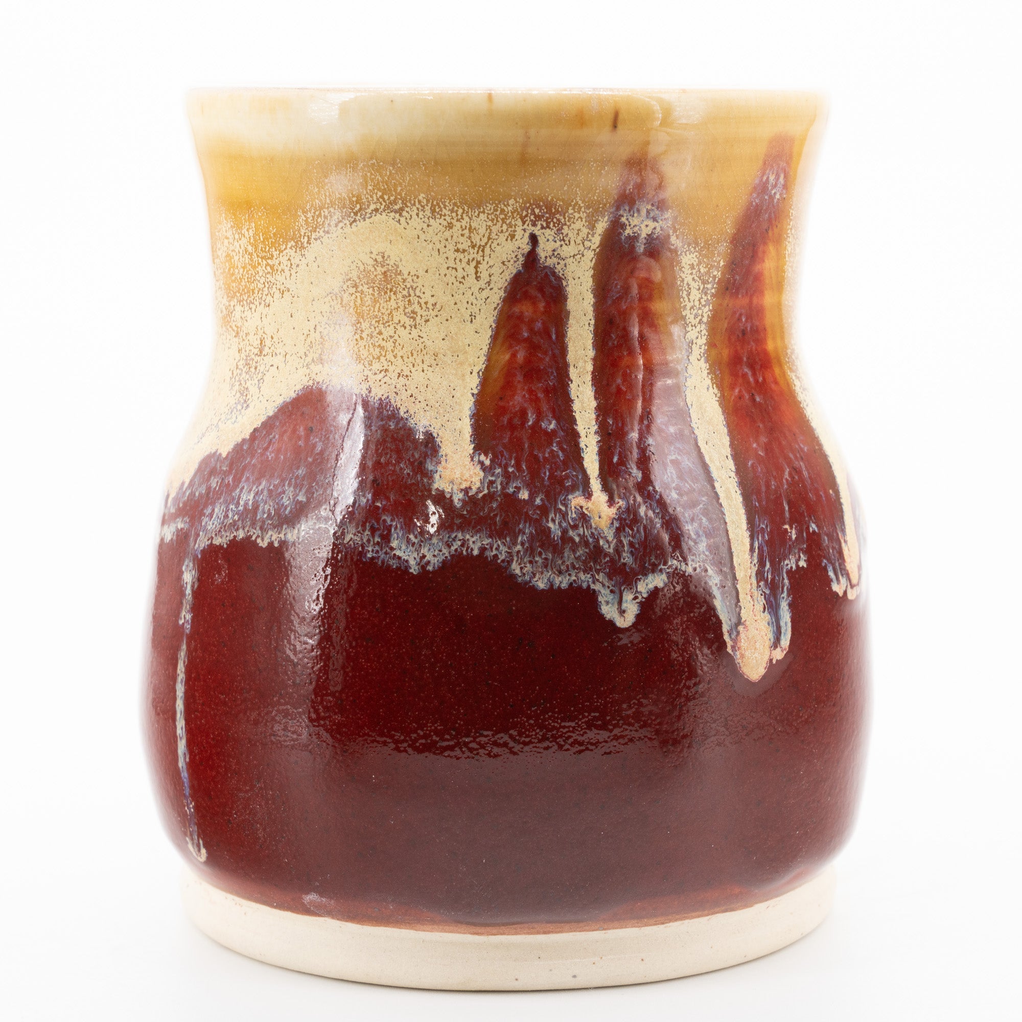 Handmade XL Red/Gold Coffee Mug