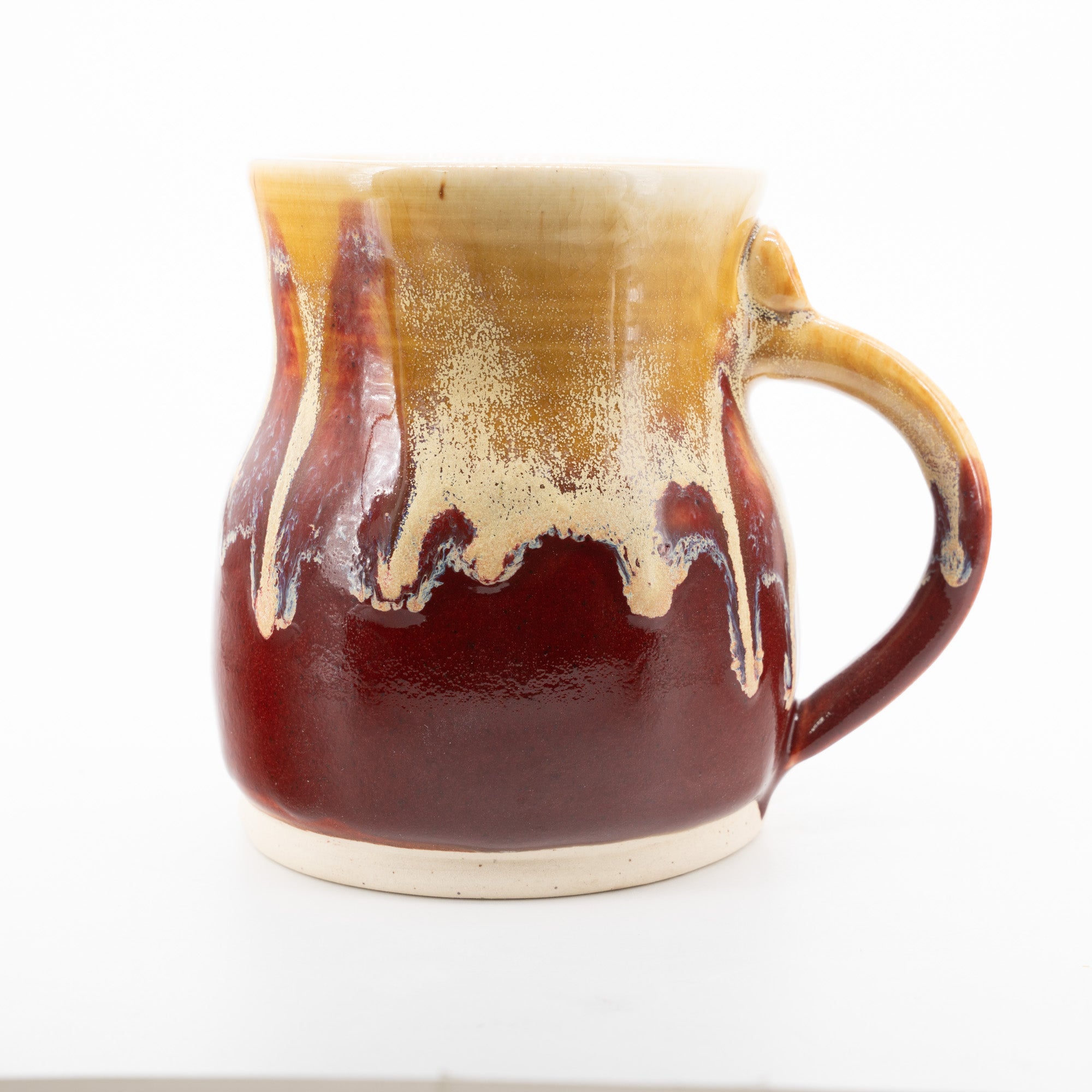 Handmade XL Red/Gold Coffee Mug