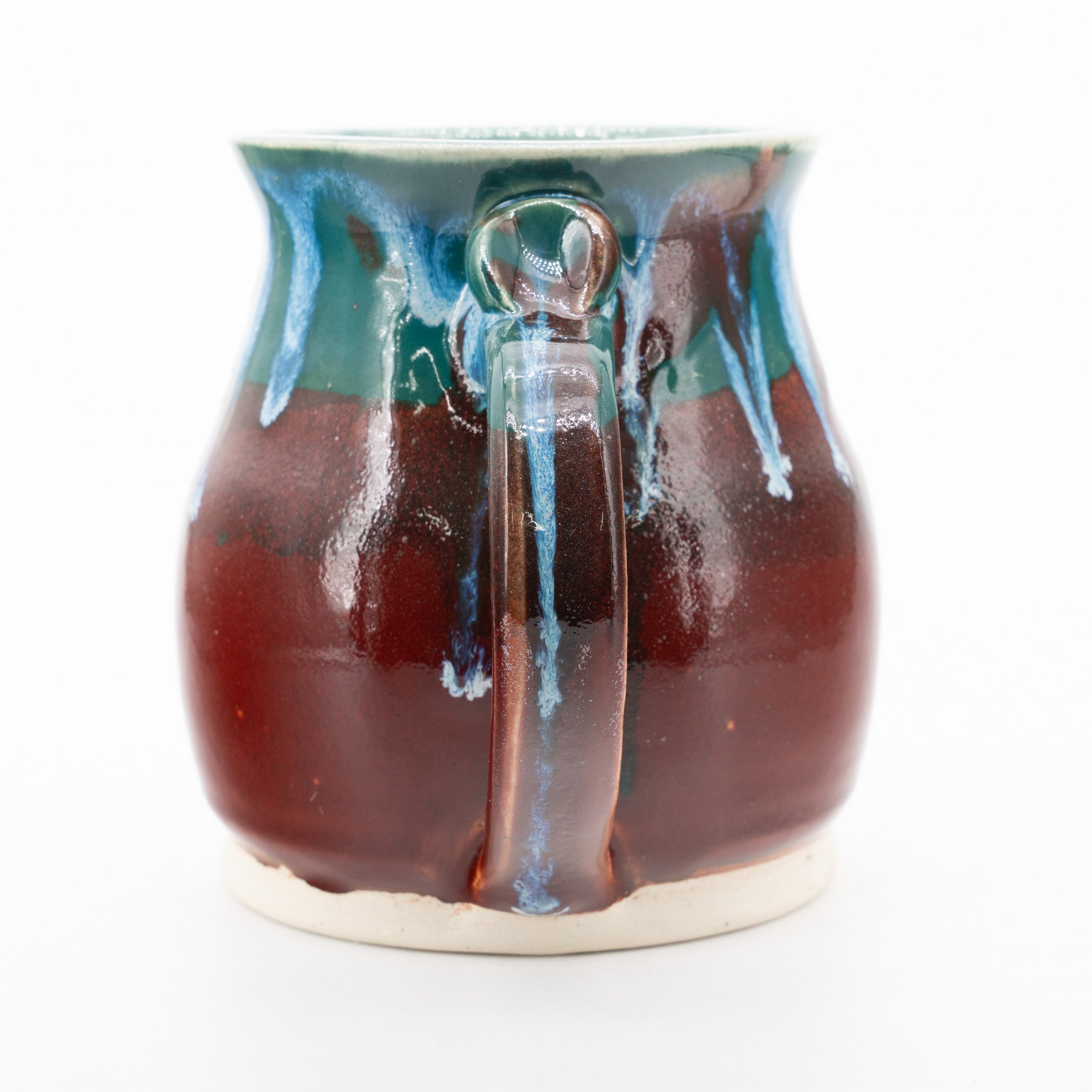 Handmade XL Red/Teal Coffee Mug