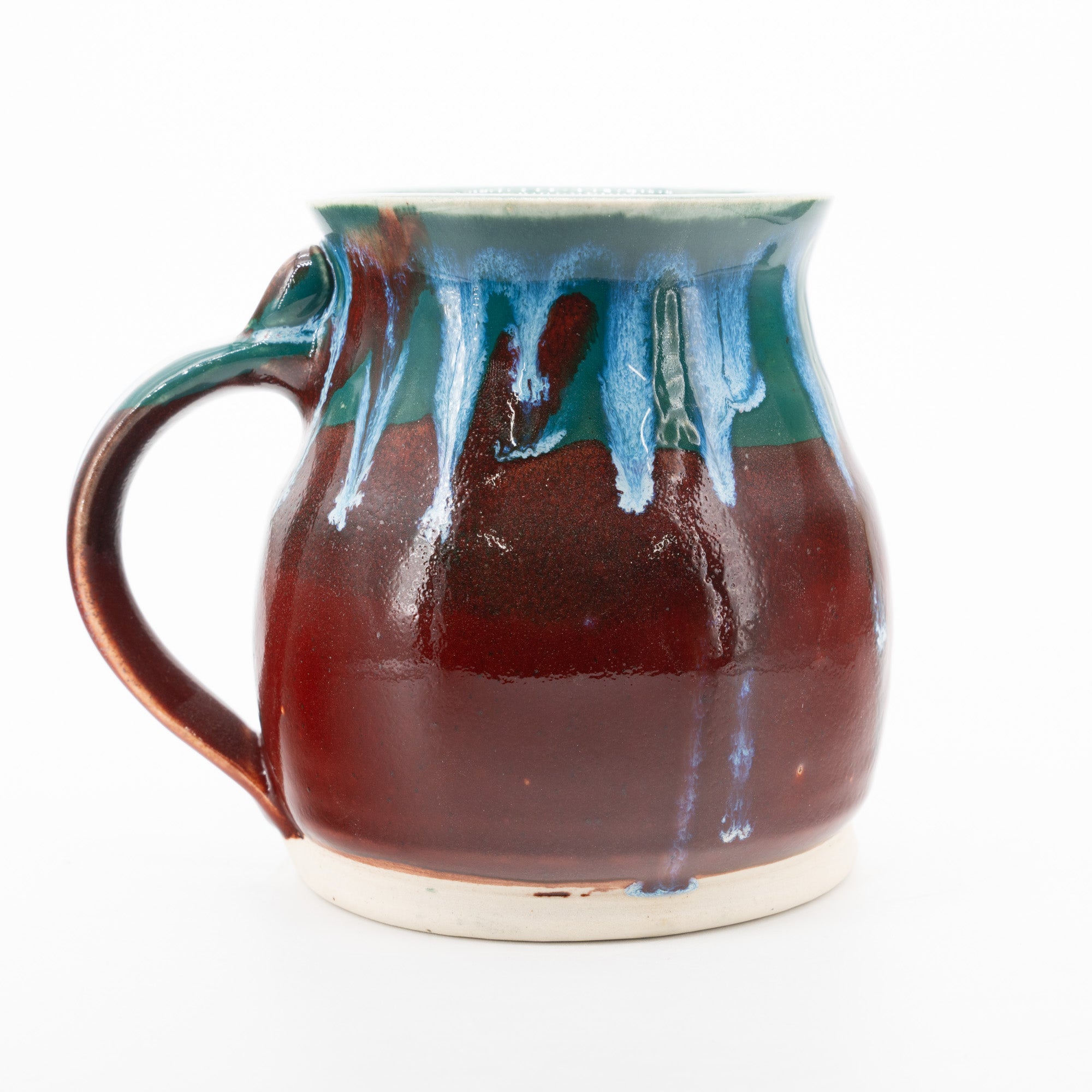 Handmade XL Red/Teal Coffee Mug