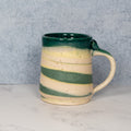 Handmade Marbled Teal/Yellow Ceramic Mug 02