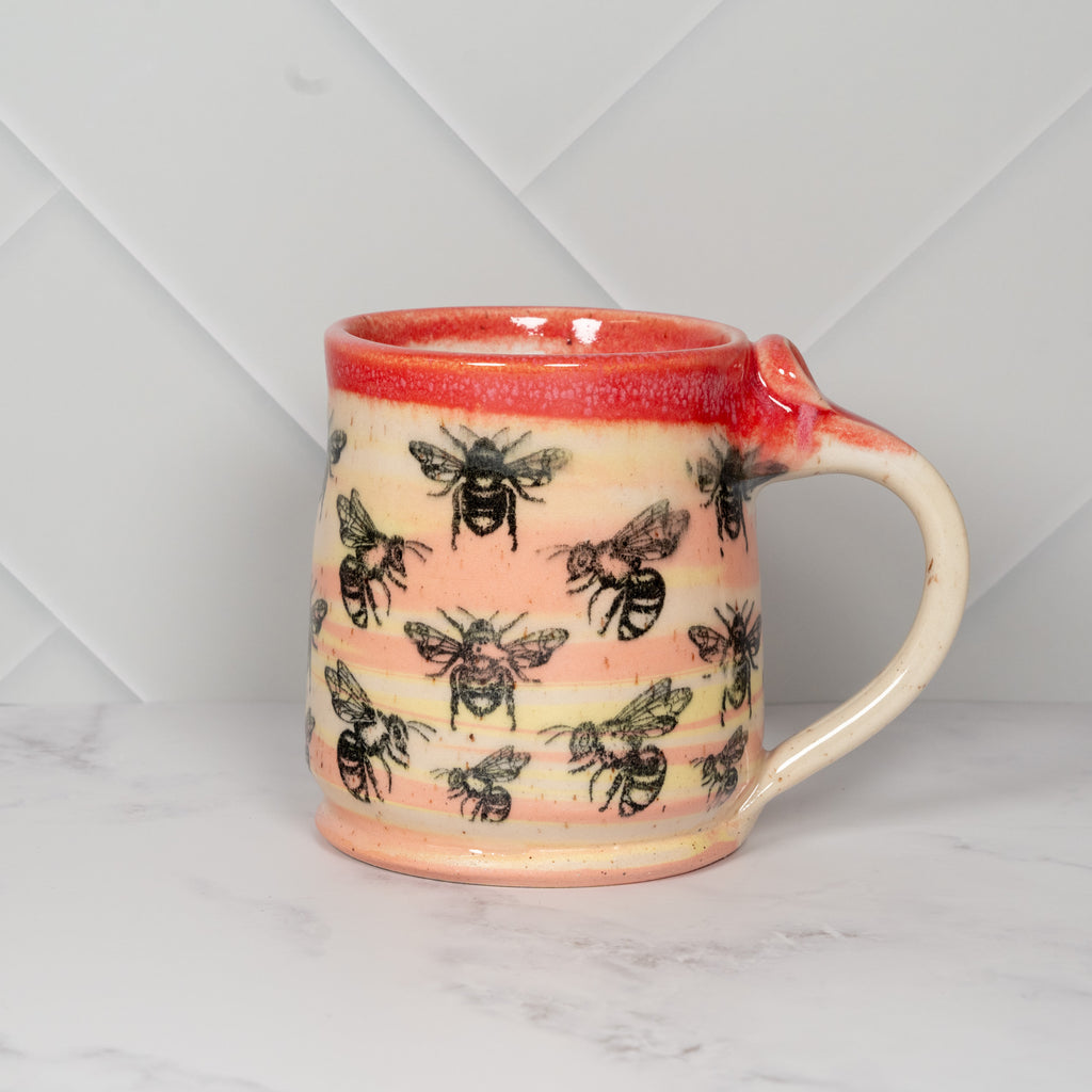 Sherbet Ceramic Mug with Bees