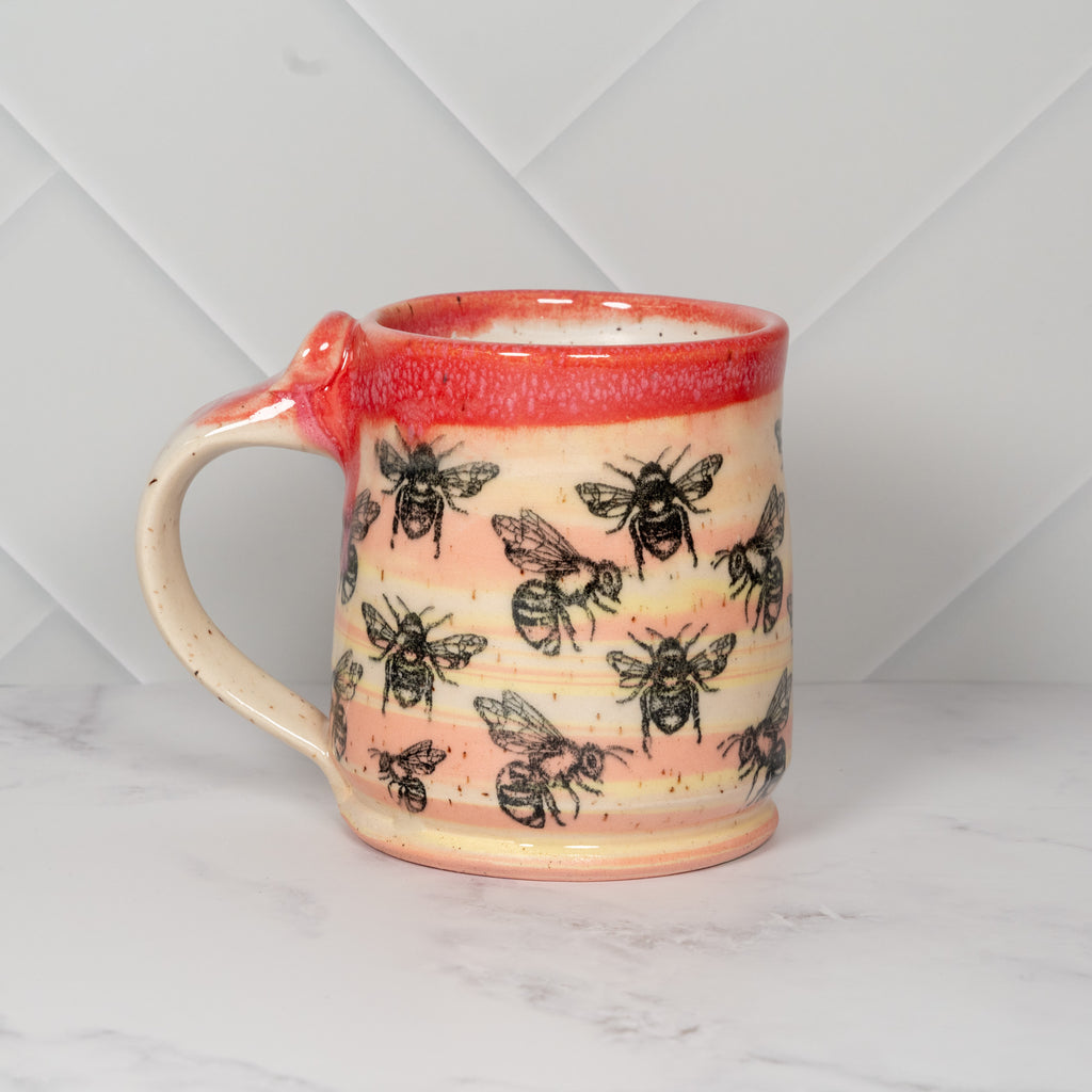 Sherbet Ceramic Mug with Bees