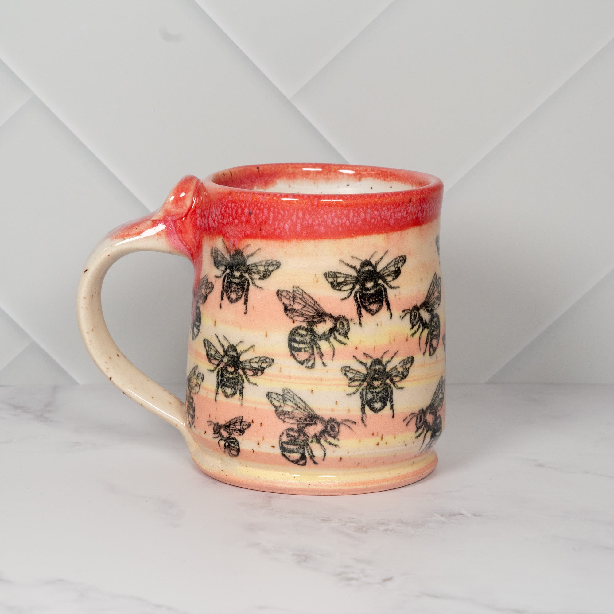 Sherbet Ceramic Mug with Bees