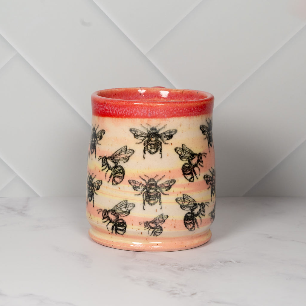 Sherbet Ceramic Mug with Bees