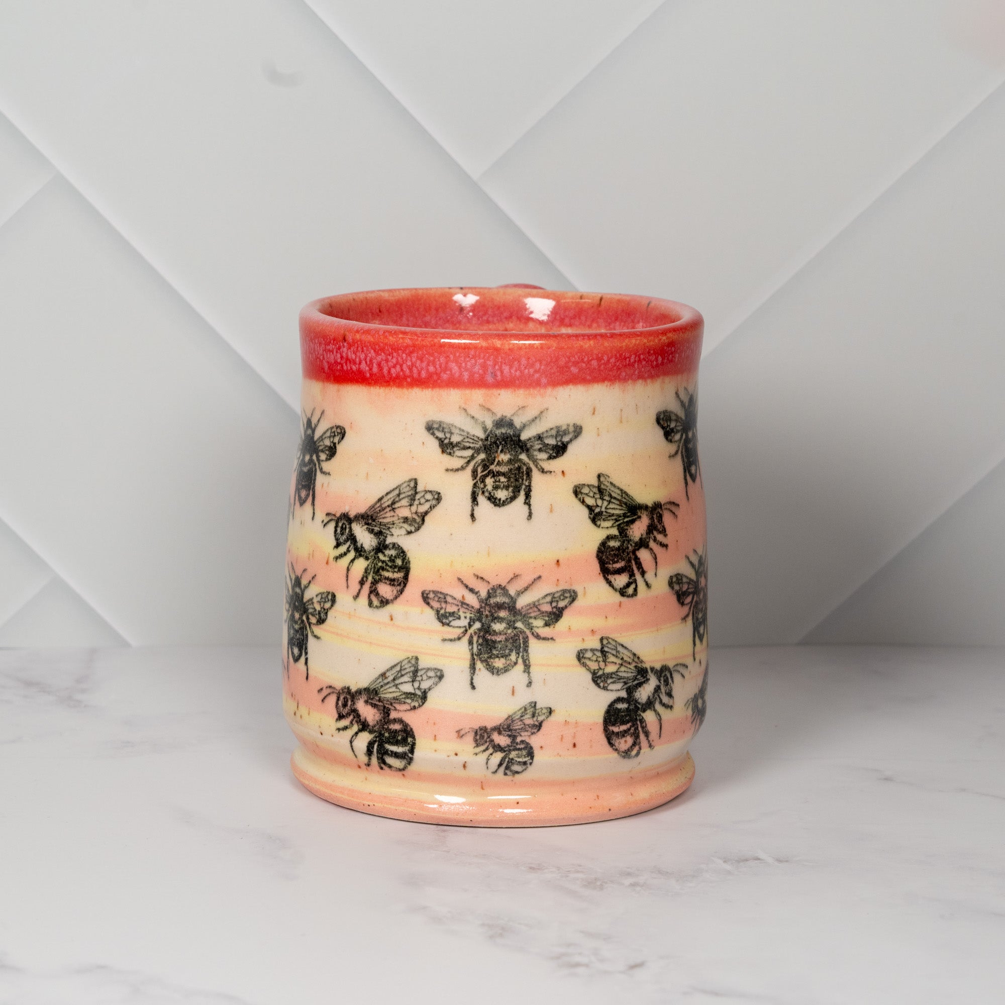 Sherbet Ceramic Mug with Bees