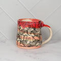 Handmade Ceramic Mug with Pink Flamingos