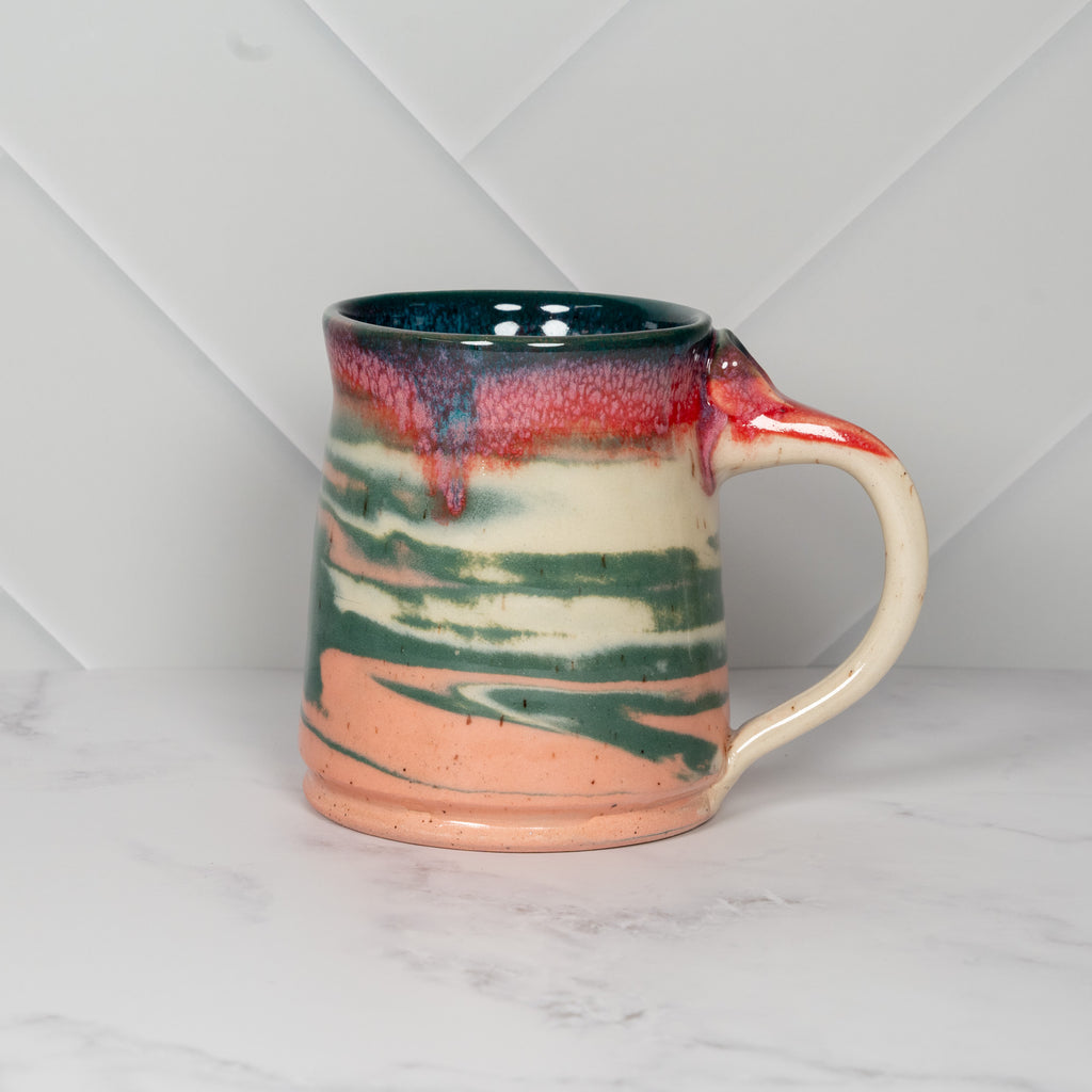 Handmade Marbled Watermelon Ceramic Mug 02