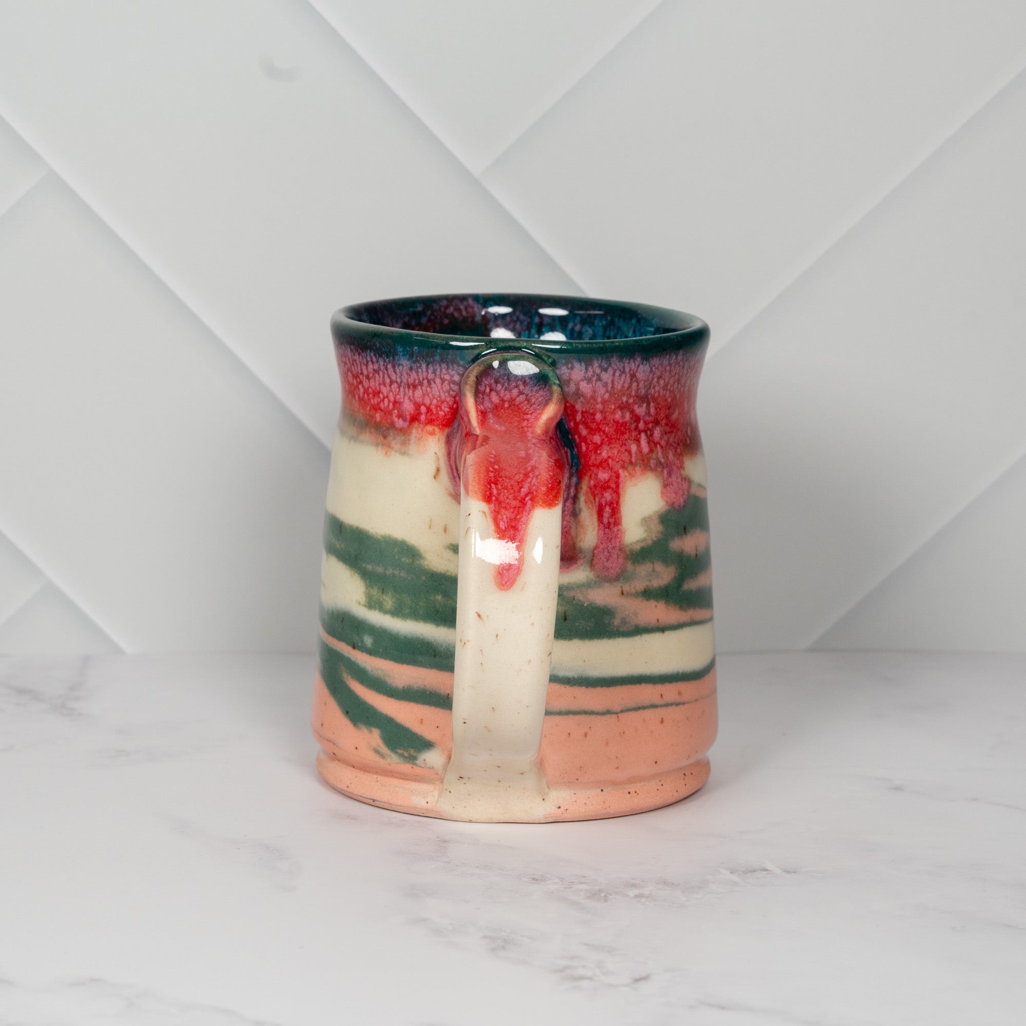 Handmade Marbled Watermelon Ceramic Mug 02