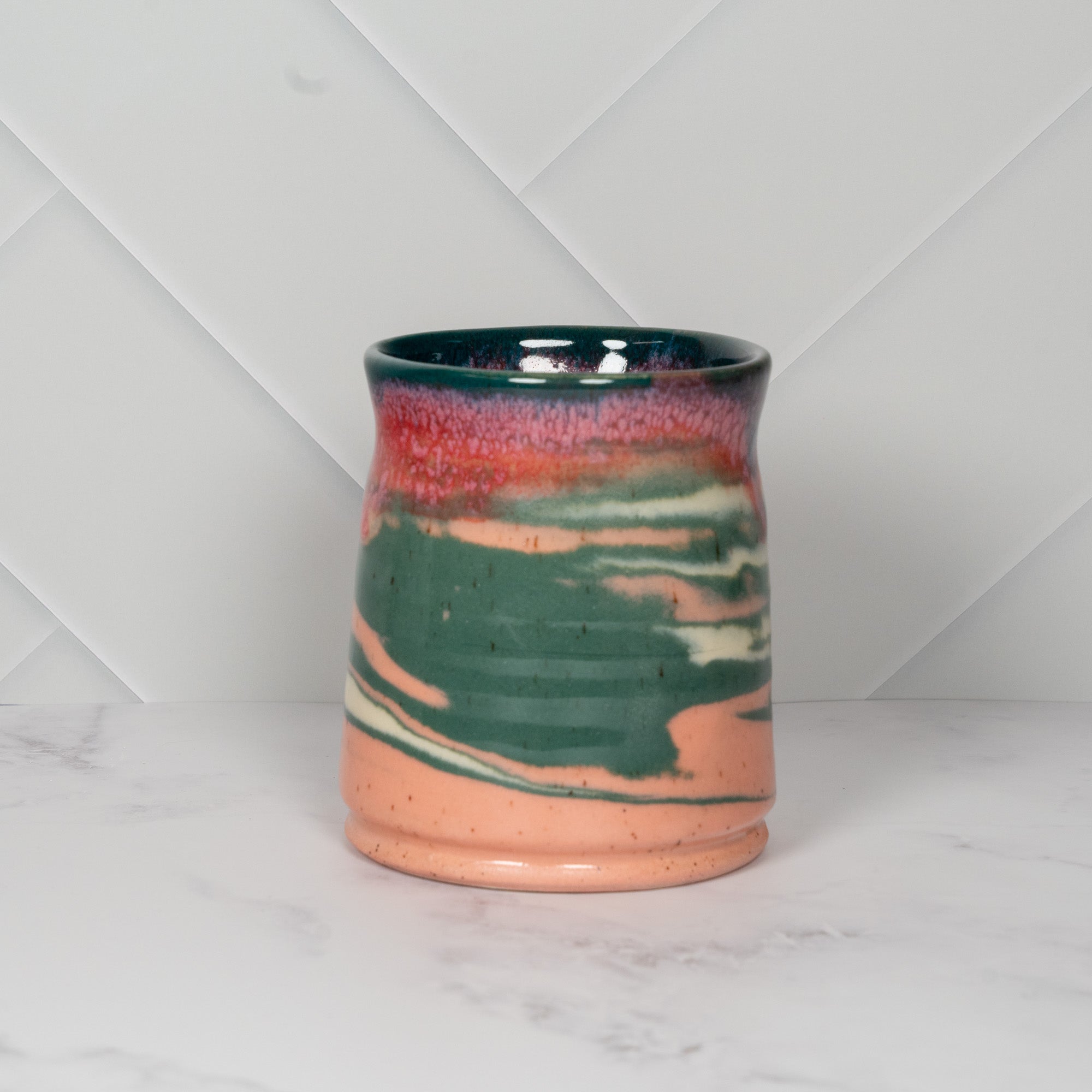 Handmade Marbled Watermelon Ceramic Mug 02