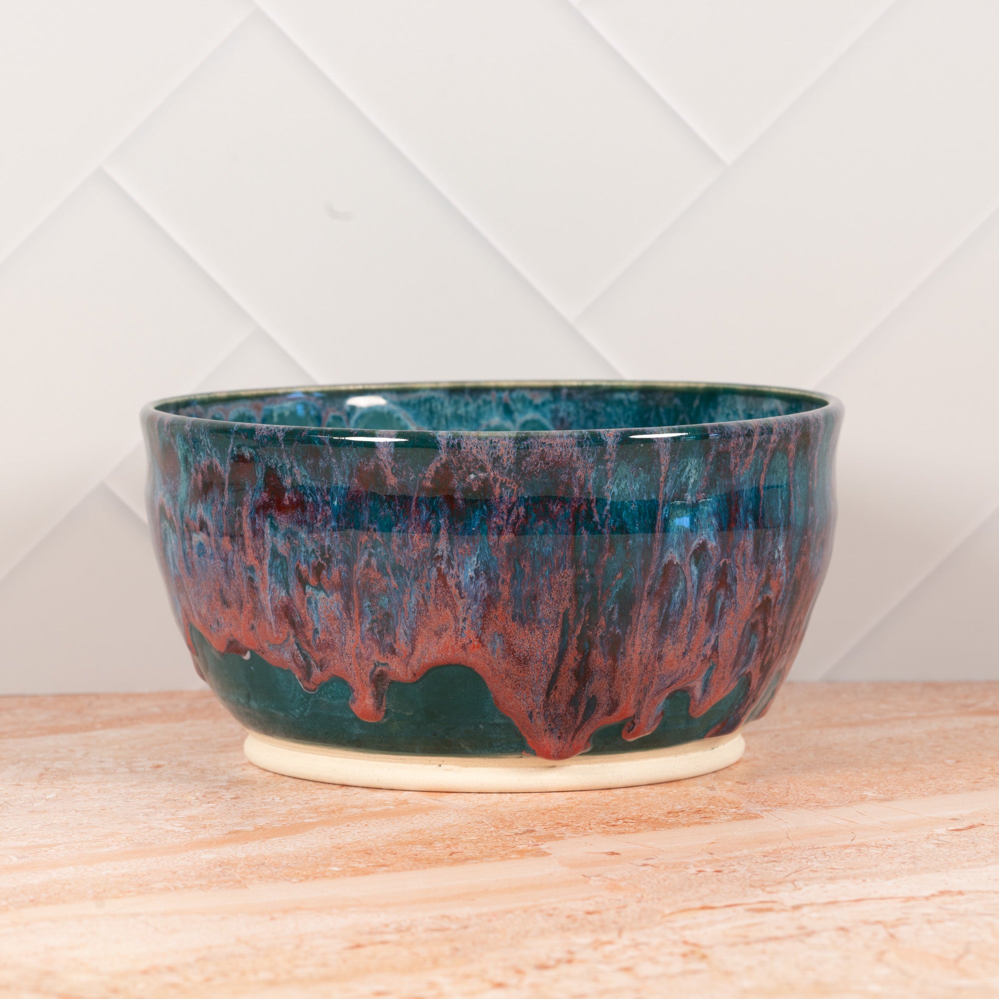 Mermaid Teal Medium Size Fruit / Serving Bowl 02