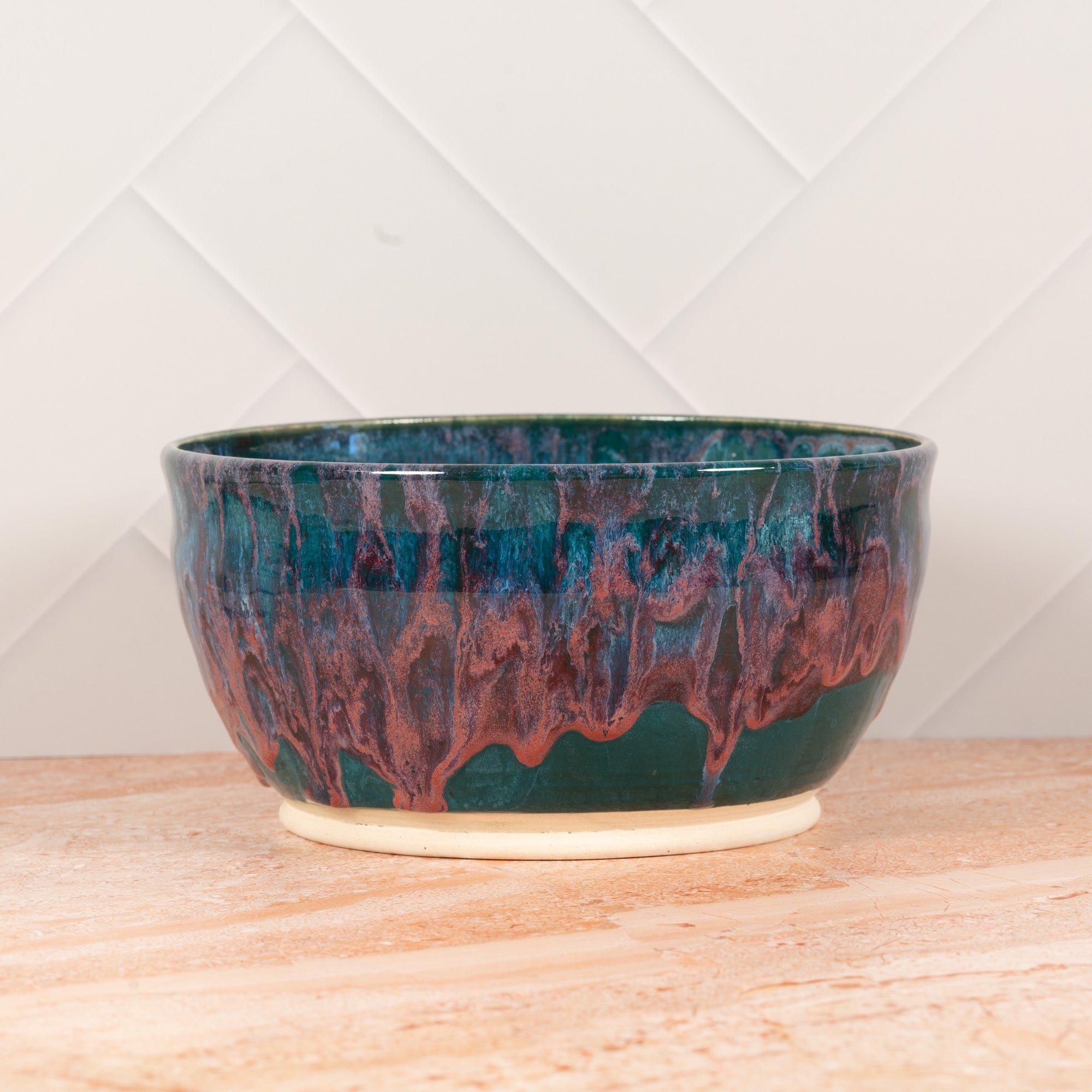 Mermaid Teal Medium Size Fruit / Serving Bowl 02