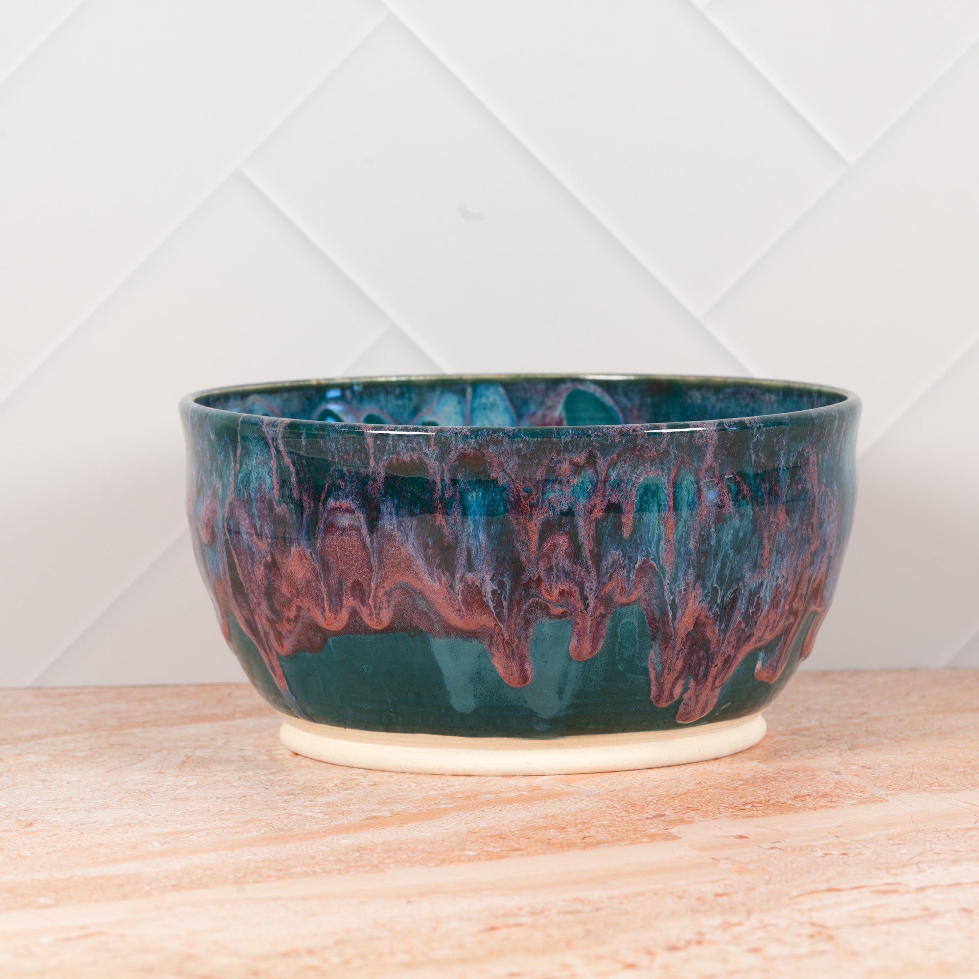 Mermaid Teal Medium Size Fruit / Serving Bowl 02