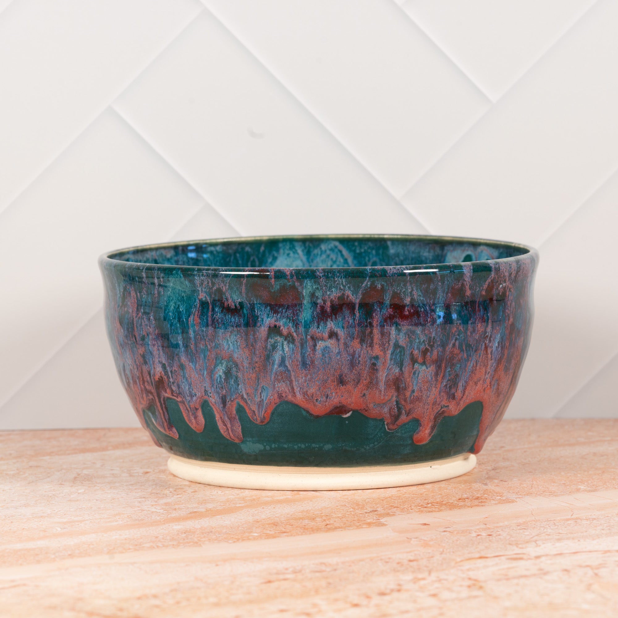 Mermaid Teal Medium Size Fruit / Serving Bowl 02