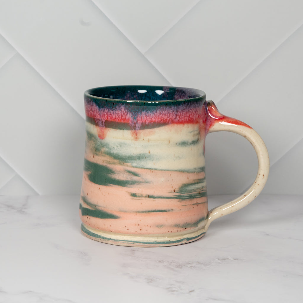 Handmade Marbled Watermelon Ceramic Mug 03