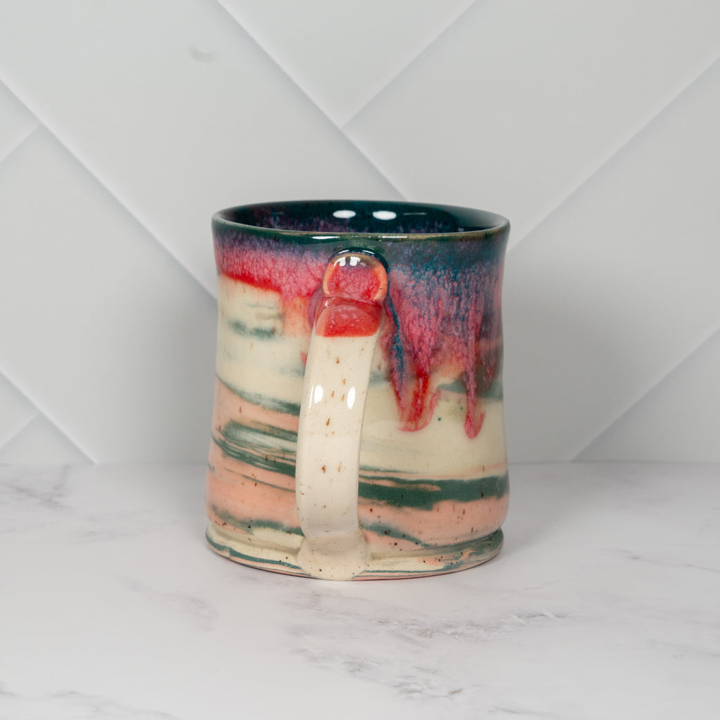 Handmade Marbled Watermelon Ceramic Mug 03