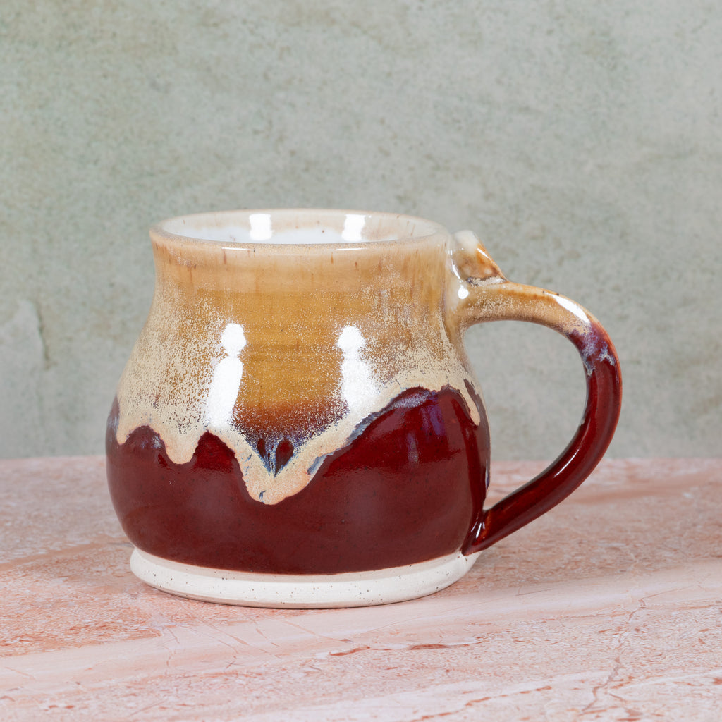 Handmade XL Red/Gold Coffee Mug