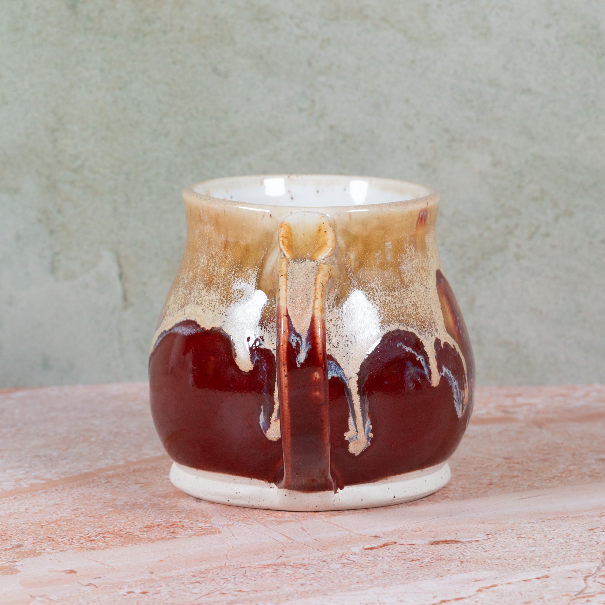 Handmade XL Red/Gold Coffee Mug