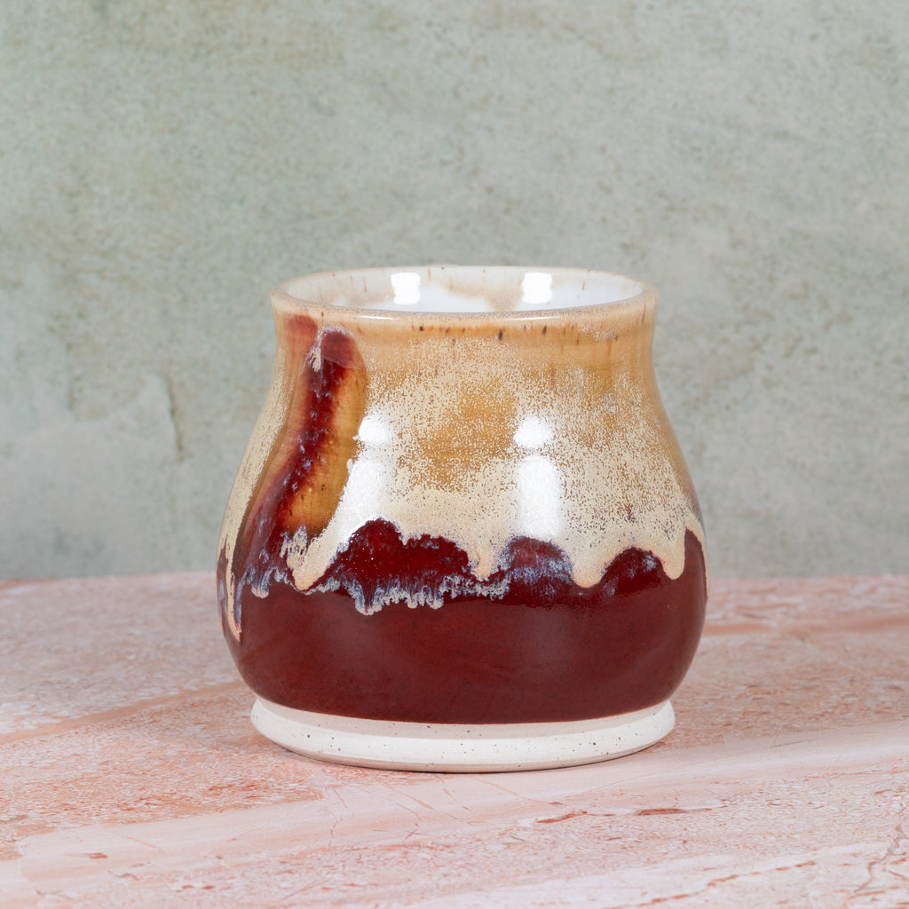 Handmade XL Red/Gold Coffee Mug