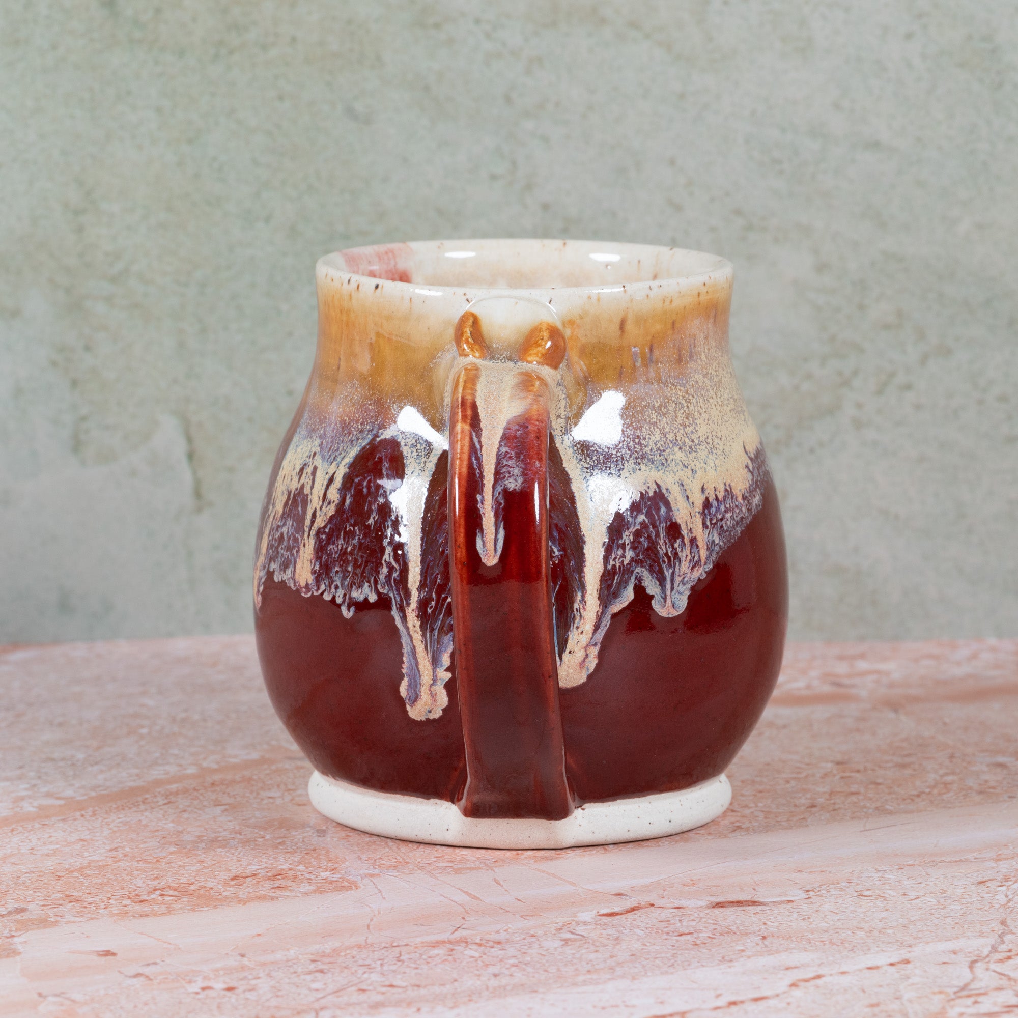 Handmade XL Red/Gold Coffee Mug