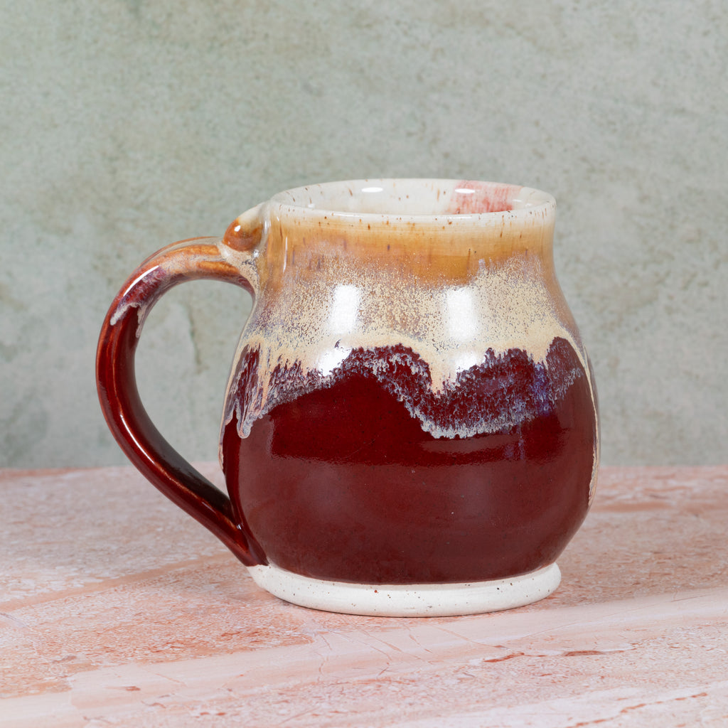 Handmade XL Red/Gold Coffee Mug