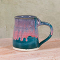 Pink/Teal Handmade Ceramic Mug