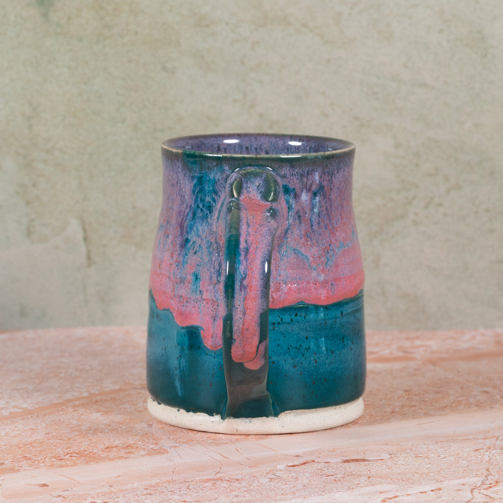 Pink/Teal Handmade Ceramic Mug